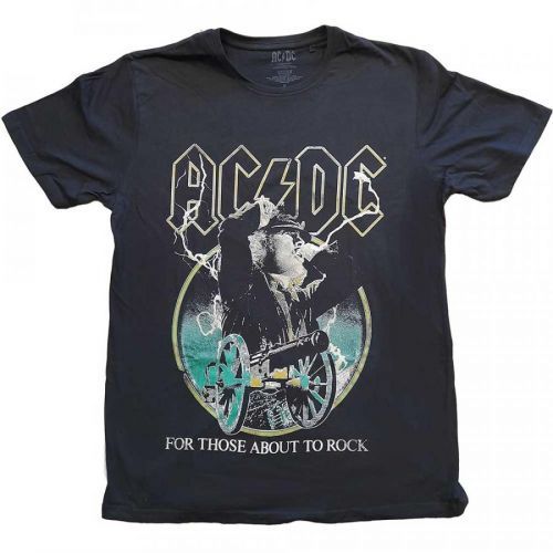 AC/DC tričko For Those About To Rock Yellow Outlines Čierna XL
