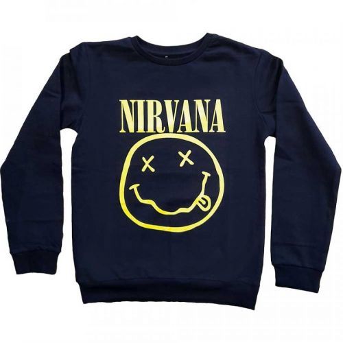 Nirvana mikina Yellow Smiley Modrá 11-12 rokov