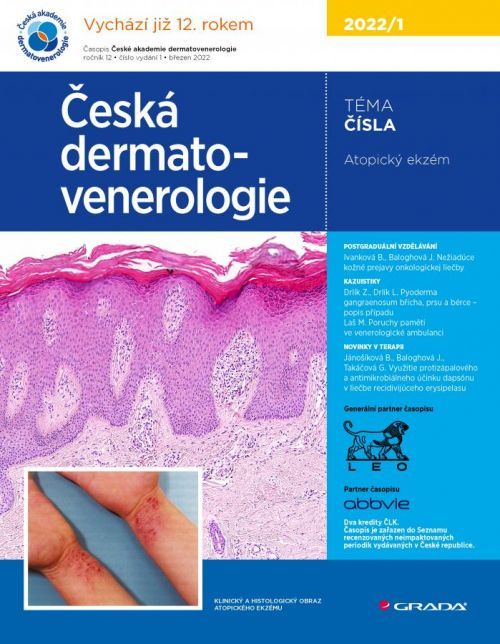Česká dermatovenerologie 1/22, Hercogová Třešňák Jana