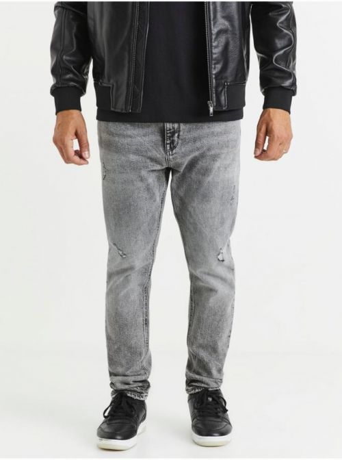Slim fit pre mužov Celio - sivá