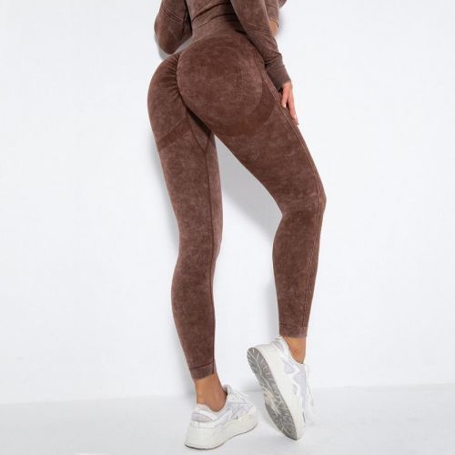 Push Up Legíny Jeans-Hnedá/S KP15509