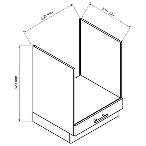 Skrinka do kuchyne Irma Dk60 Biely hrášok Mat