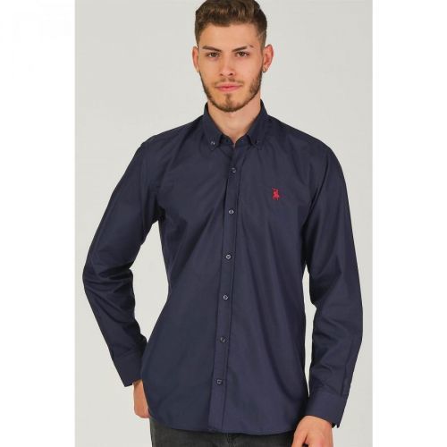 G725 DEWBERRY MEN'S SHIRT-DARK NAVY BLUE