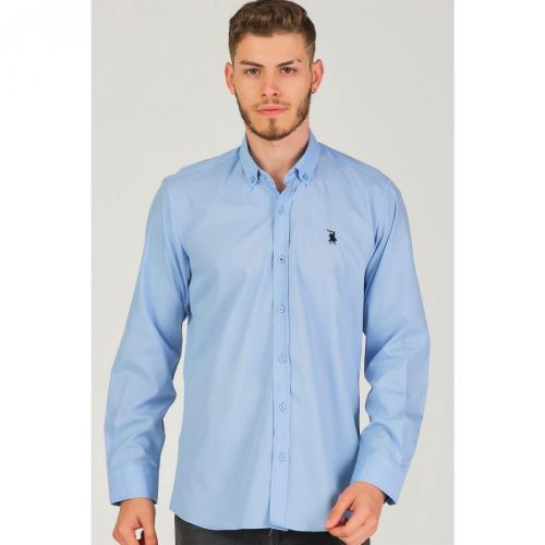 G725 DEWBERRY MEN'S SHIRT-BLUE