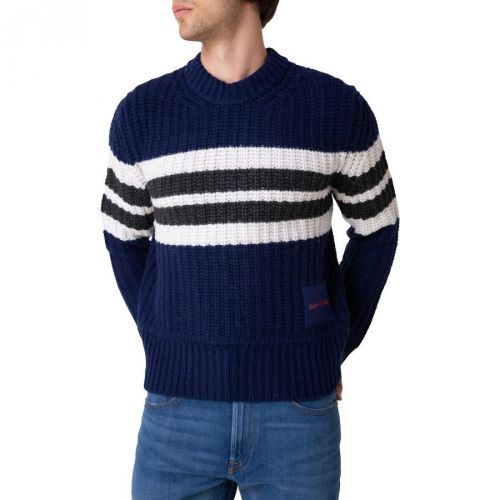 Calvin Klein Sweater Eo/ Front Stripe Cn, Cg7 - Men's