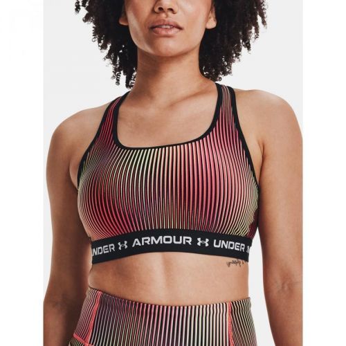 Under Armour Bra Crossback Mid Print-BLK - Women