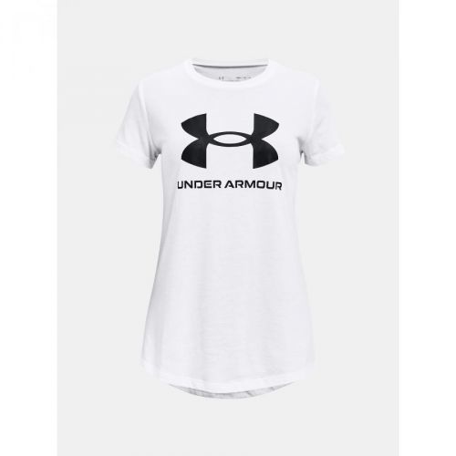 Under Armour T-Shirt UA SPORTSTYLE LOGO SS-WHT - Girls