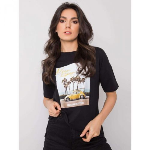 Black women's t-shirt with a print