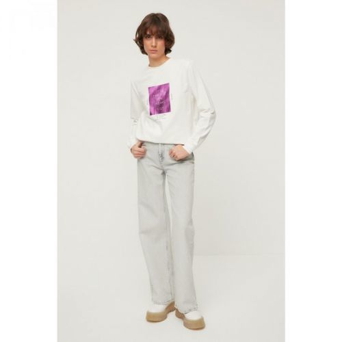 Trendyol Ecru Knitted Sweatshirt