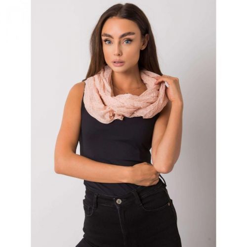 Women's peach-gray polka dot scarf