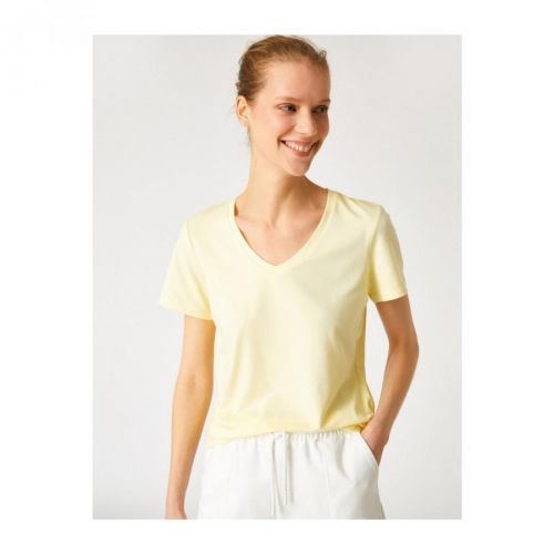 Koton Short Sleeve Basic T-Shirt V-Neck