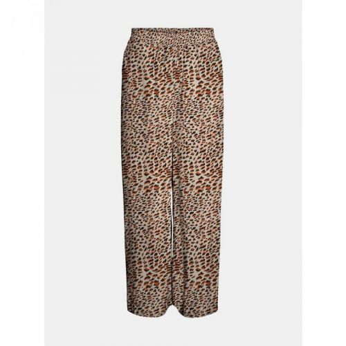 Beige Patterned Shortened Pants Noisy May Fiona - Women