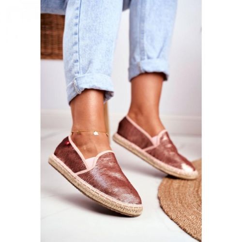 Women's Espadrilles Braided Sole Pink Big Star DD274A163