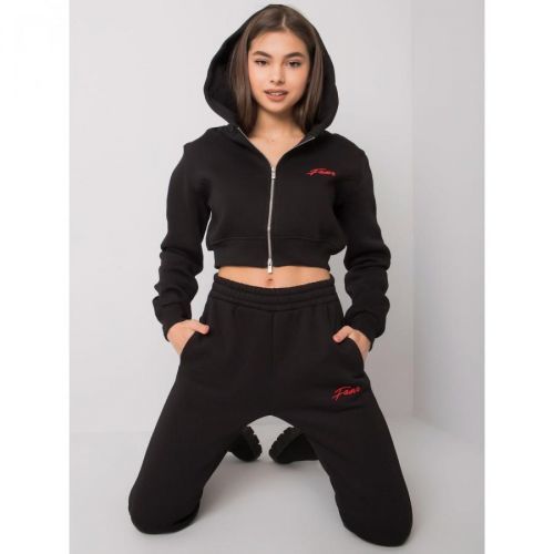 Women's black sweatshirt set