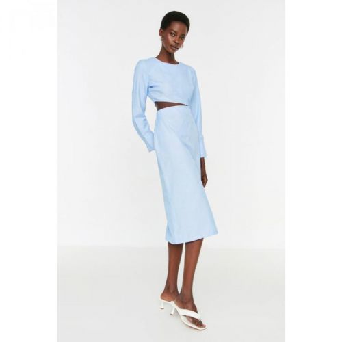Trendyol Blue Cut Out Detailed Dress
