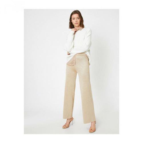 Koton Shimmer Detailed Knitwear Trousers