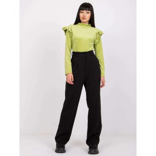 RUE PARIS Dark blue velor sweatshirt with a zip