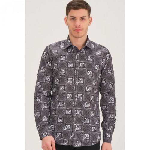 G749 DEWBERRY MEN'S SHIRT-BLACK