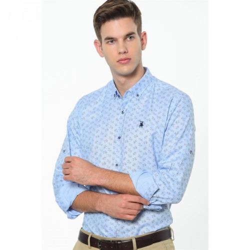 G686 DEWBERRY MEN's SHIRT-BLUE