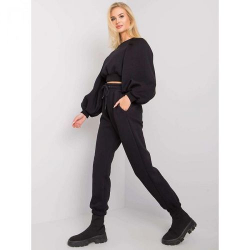 RUE PARIS Black sweatshirt set for women