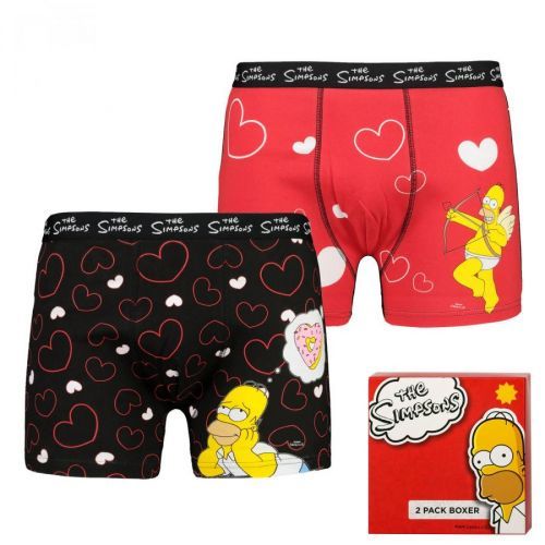Pánske boxerky The Simpsons Love 2ks Darčekové balenie - Frogies