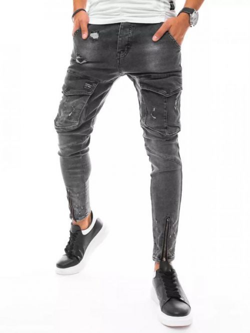Dark gray men's cargo jeans Dstreet UX3288
