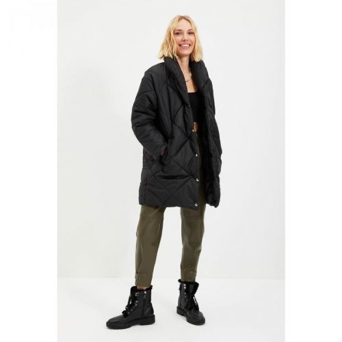 Trendyol Black Oversize Quilted Down Jacket