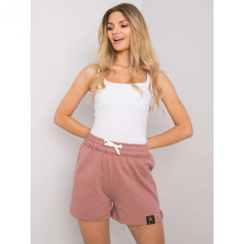 Dusty pink shorts with drawstrings