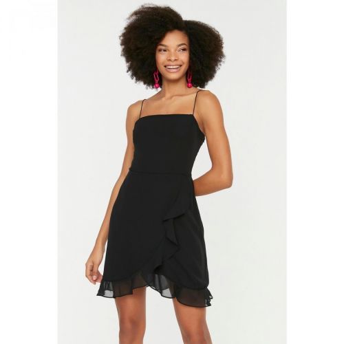 Trendyol Black Square Collar Dress