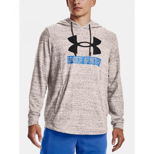 Under Armour Sweatshirt UA Rival Terry Logo Hoodie-WHT - Mens