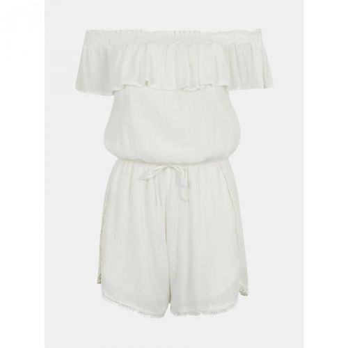White Short Jumpsuit with Exposed Shoulders TALLY WEiJL - Women