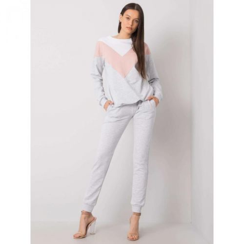 White and dirty pink women's two-piece set