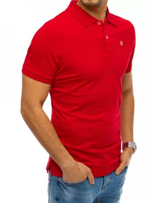 Polo shirt with a red patch Dstreet PX0426