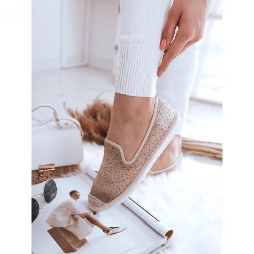 SHINE women's gold espadrilles Dstreet ZY0061