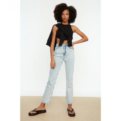 Trendyol Blue High Waist Bootcut Jeans