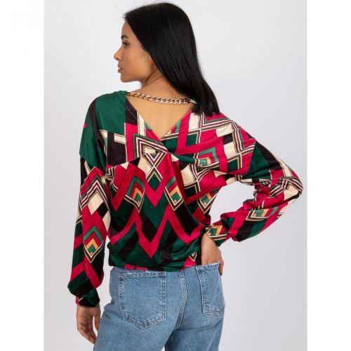 RUE PARIS Red fitted velor dress