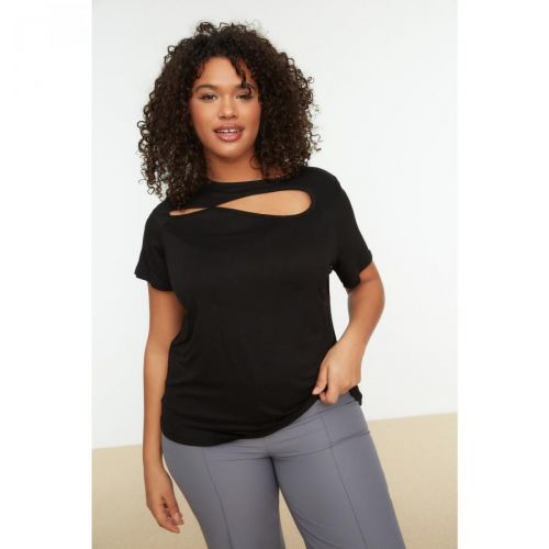Trendyol Curve Black Cutout Detailed Knitted Blouse