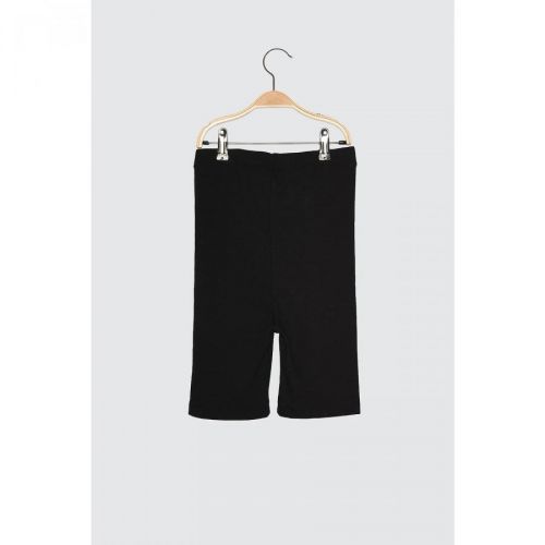 Trendyol Black Ribbed Biker Knitted Leggings