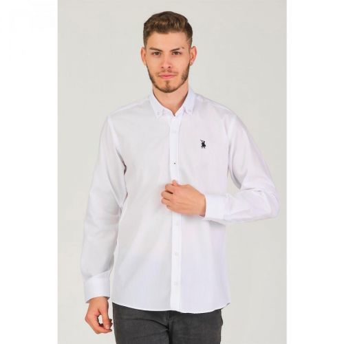G725 DEWBERRY MEN'S SHIRT-WHITE