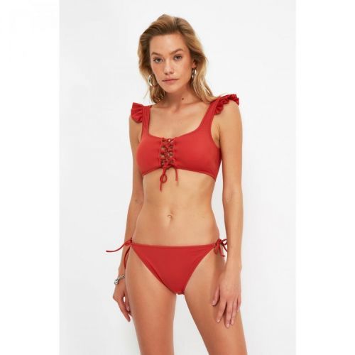 Trendyol Cinnamon Tie Detailed Bikini Bottoms