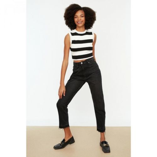 Trendyol Black High Waist Mom Jeans
