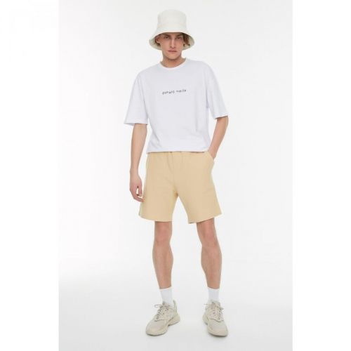 Trendyol Beige Men's Regular Fit Shorts & Bermuda