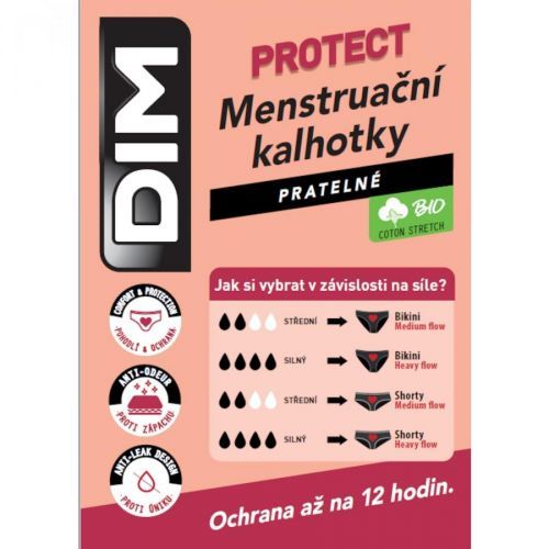 DIM MENSTRUAL LACE BOXER - Menštruačné nohavičky s čipkou - čierna