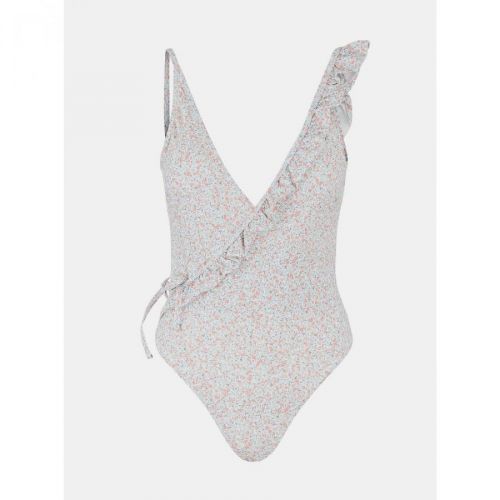 White Floral One Pieces Gaby Swimsuit - Women