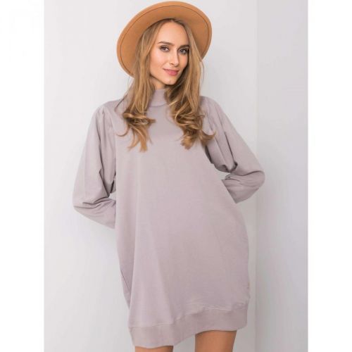 YOU DON'T KNOW ME Gray sweatshirt dress
