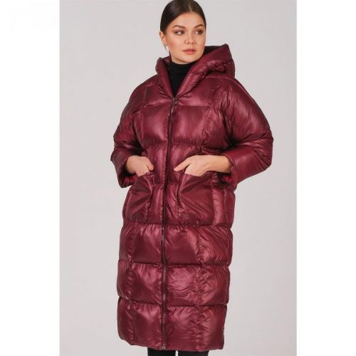 Z6680 DEWBERRY LADIES SHISH COAT-DARK BURGUNDY