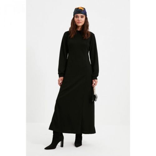 Trendyol Black Standing Collar Dress