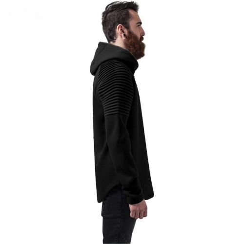 Pleat Sleeves Terry Hoody black