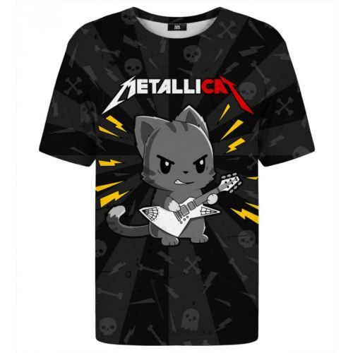 Mr. GUGU & Miss GO Unisex's Metallicat T-Shirt Tsh2313