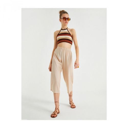 Koton Wide Leg Trousers With Elastic Waist